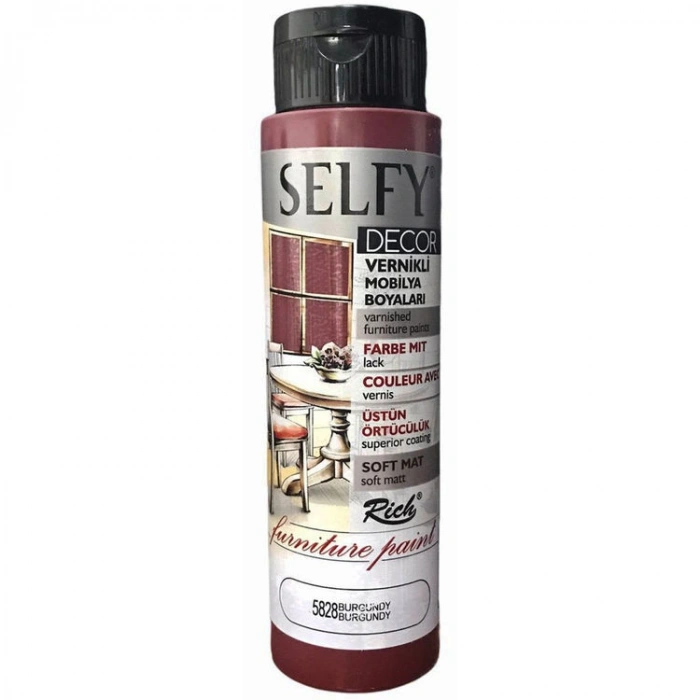 Rich Selfy Decor Vernikli Boya 500 cc 5828 BURGUNDY