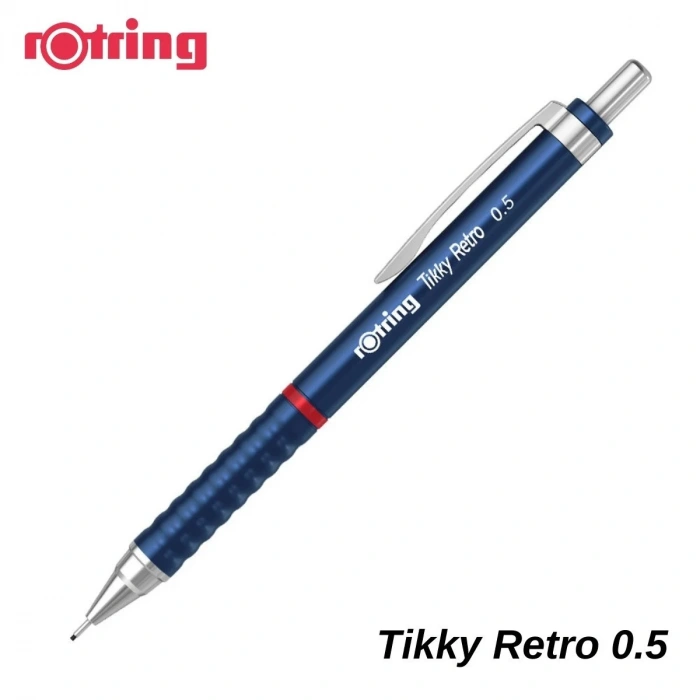 Rotring Tikky Versatil Uçlu Kalem 0.5mm Retro Metalik Mavi