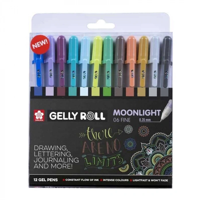 Sakura Gelly Roll Jel Mürekkepli Kalem Seti Moonlight Cosmos Set 12 Renk