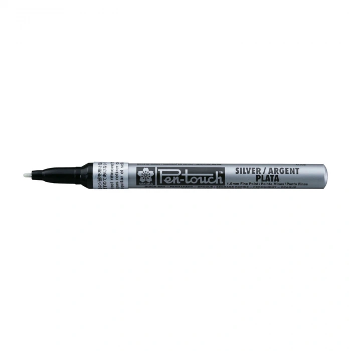 Sakura Pen-Touch Permanent Metallic Marker Kalem 1.0 mm Silver 41302