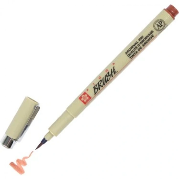 Sakura Pigma Brush Pen-Fırça Uçlu Kalem Kahverengi 12