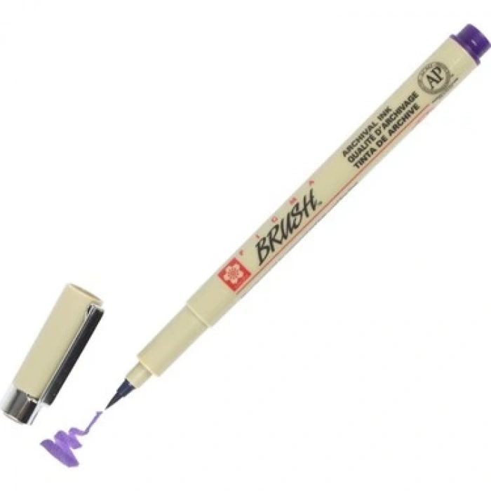 Sakura Pigma Brush Pen-Fırça Uçlu Kalem Mor 24