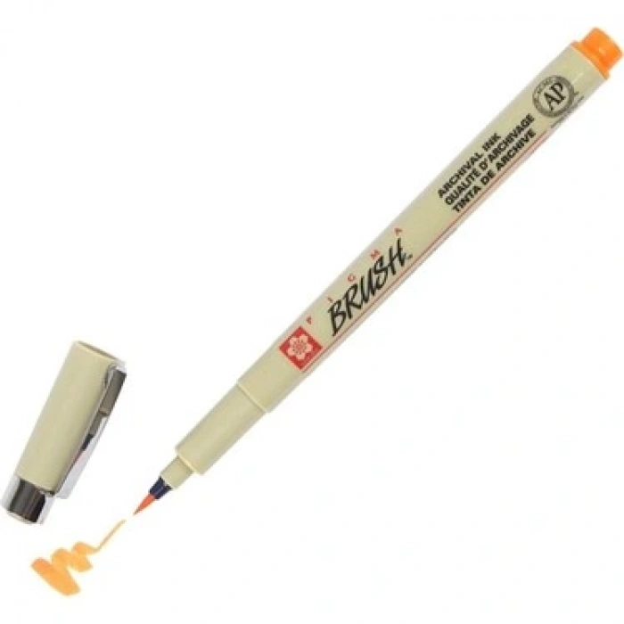 Sakura Pigma Brush Pen-Fırça Uçlu Kalem Turuncu 05