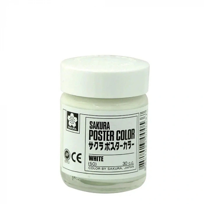 Sakura Poster Color Guaj Boya 30 cc. 50 WHITE