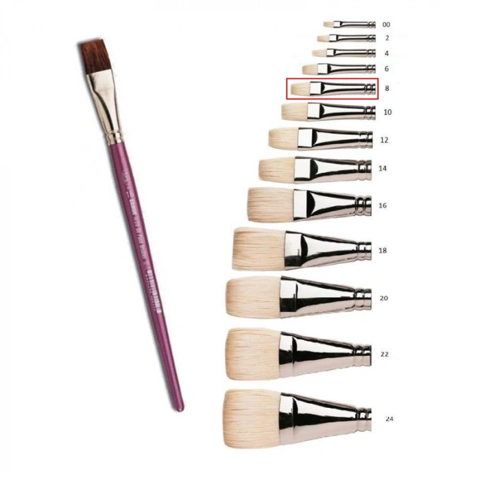 SAMUR 8 No YAĞLI BOYA FIRÇASI