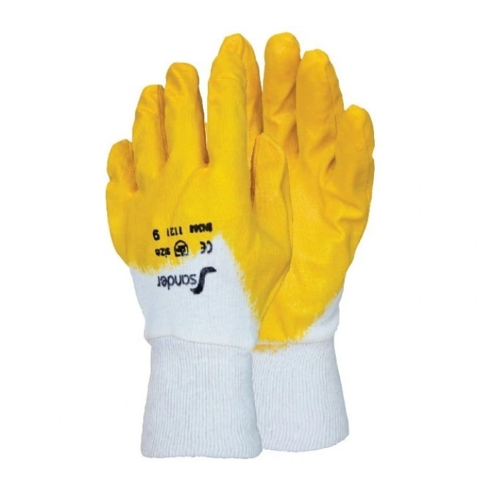 SANDER İŞ GÜVENLİĞİ NİTRİL SARI ELDİVEN NP01 NO 9 - G005582