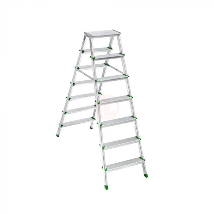 Saraylı Alüminyum Çift Taraflı Merdiven 7+7 Basamaklı