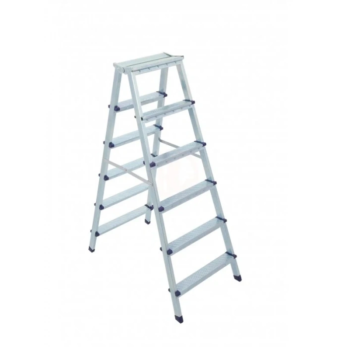 Saraylı Metal Çift Çıkışlı Merdiven 9+9 Basamaklı