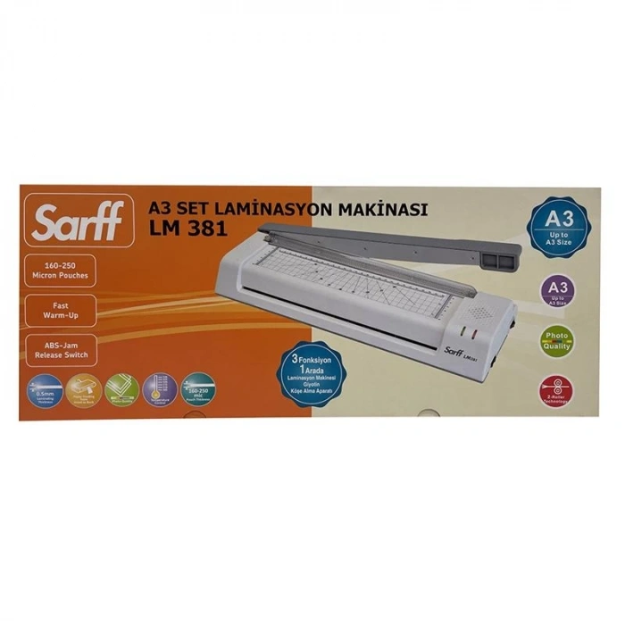 Sarff LM381 Set Giyotinli Köşe Almalı Laminasyon Makinesi