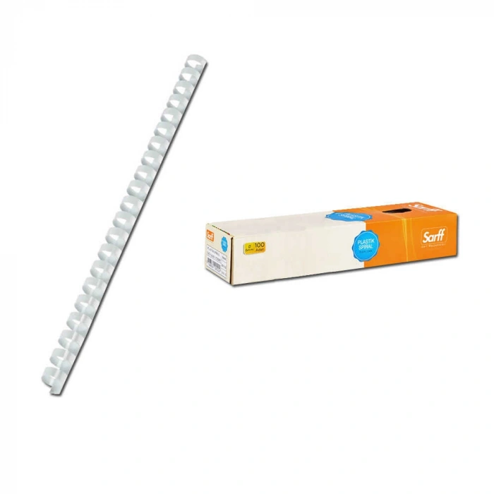 Sarff Spiral Plastik Delux 6 mm 100lü Beyaz
