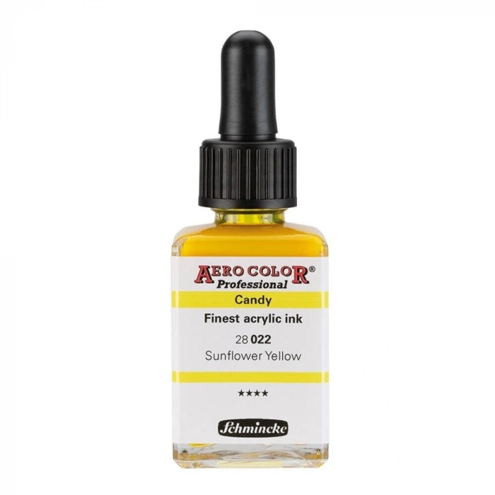 Schmincke Aero Color Akrilik Mürekkep 28 ml. 022 Candy Colors Sunflower Yellow