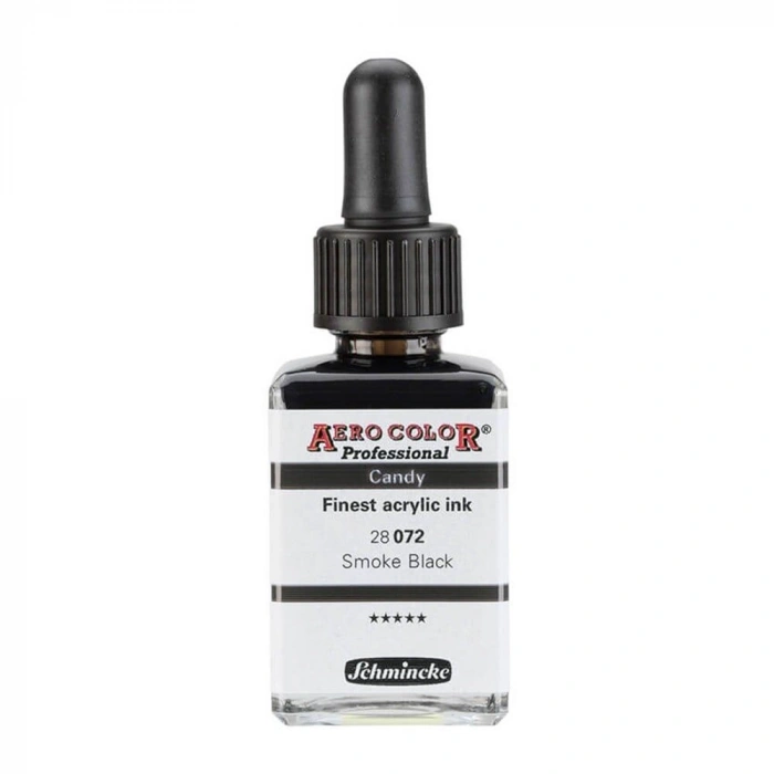 Schmincke Aero Color Akrilik Mürekkep 28 ml. 072 Candy Colors Smoke Black
