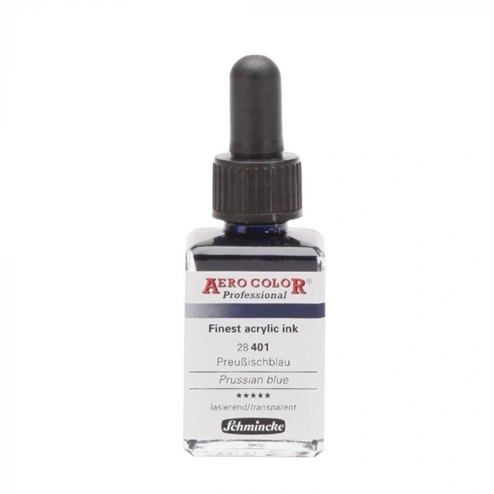 Schmincke Aero Color Akrilik Mürekkep 28 ml. 401 Prussian Blue