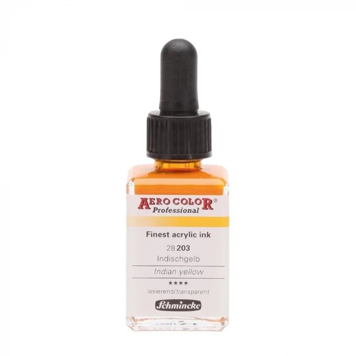 Schmincke Aero Color Akrilik Mürekkep 28 ml. 203 Indian Yellow