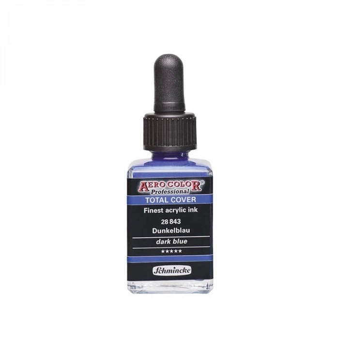 Schmincke Aero Color Akrilik Mürekkep 28 ml. 843 Dark Blue