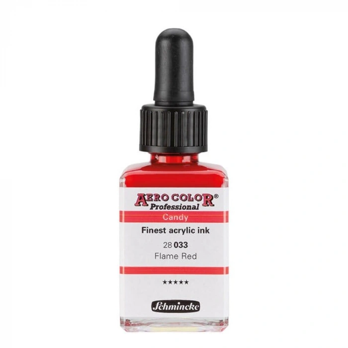 Schmincke Aero Color Akrilik Mürekkep 28 ml. 033 Candy Colors Flame Red