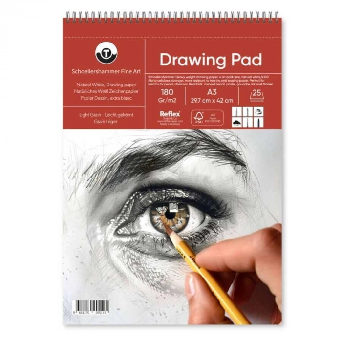 Schoellershammer Heavy Weight Drawing Pad Eskiz Defteri 180 gr. A3 20 yaprak