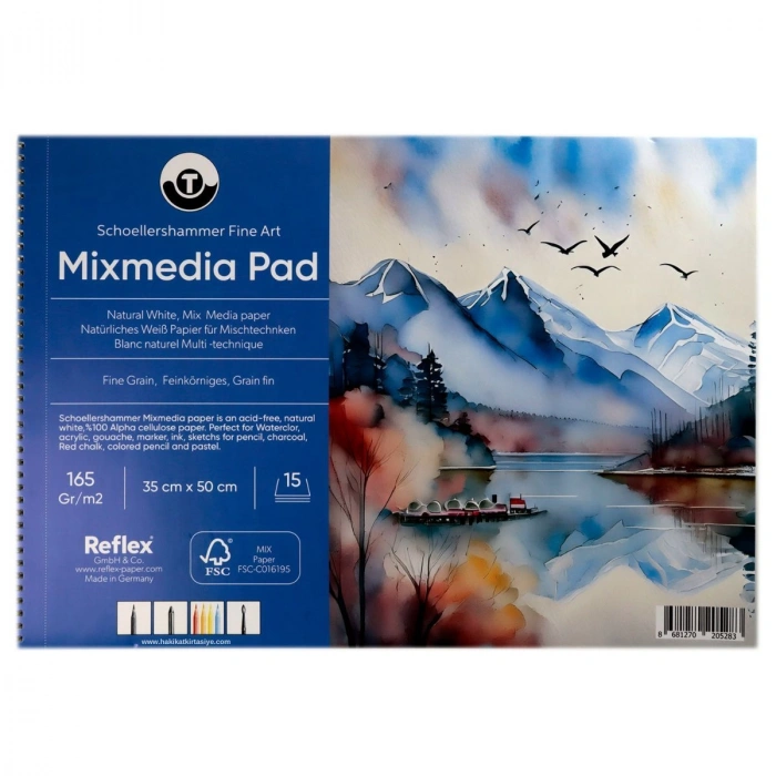 Schoellershammer Mix Media Pad 165gr 35x50cm 15yp