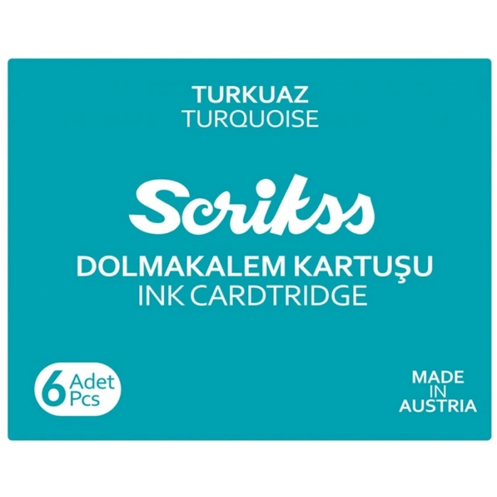 Scrikss Dolmakalem Kartuşu 6lı Kutu TURKUAZ