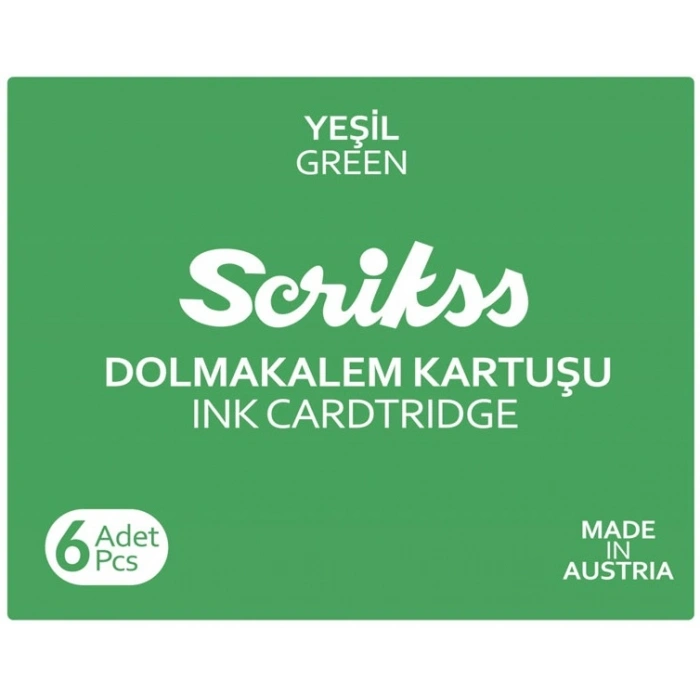 Scrikss Dolmakalem Kartuşu 6lı Kutu YEŞİL