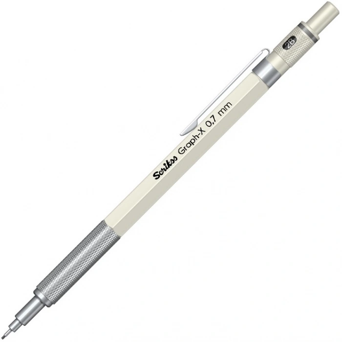 Scrikss Graph-X Versatil Kalem 0.7 mm MAT BEYAZ