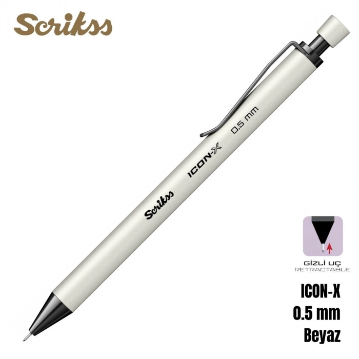 Scrikss Versatil Kalem Icon-X 0.5mm Beyaz