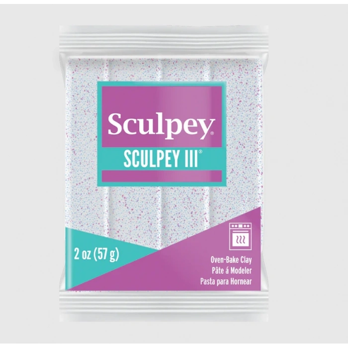 Sculpey III Polimer Kil 539 Beyaz Glitter (Simli)