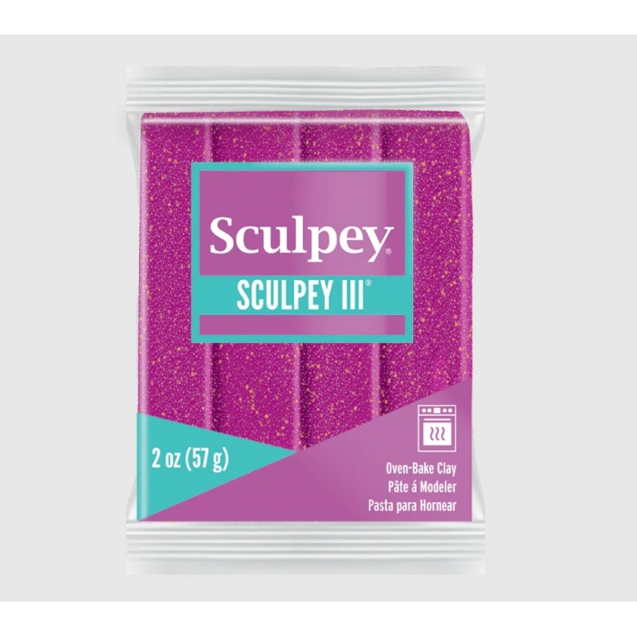 Sculpey III Polimer Kil 562 Violet Glitter (Simli)