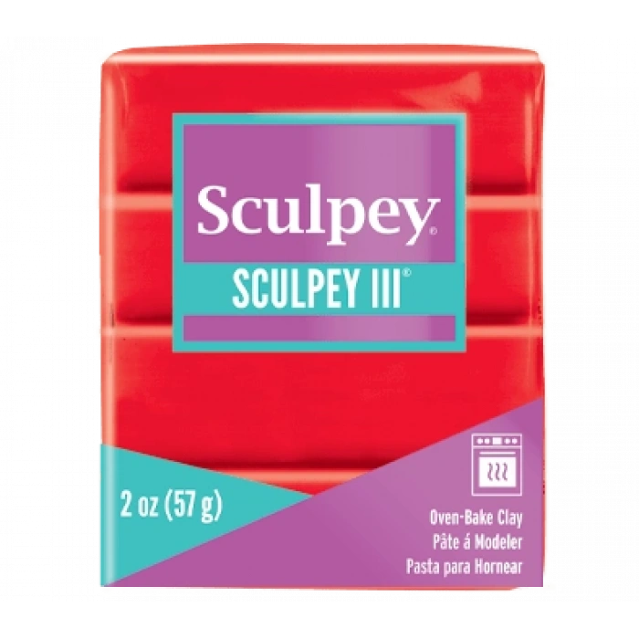 Sculpey III Polimer Kil 583 Red Hot Red (Sıcak Kırmızı)