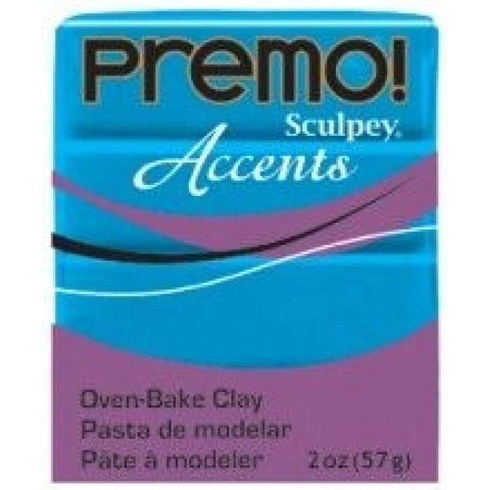 Sculpey Premo Accents Ekstra Efektli Polimer Kil 5040 Blue Translucent