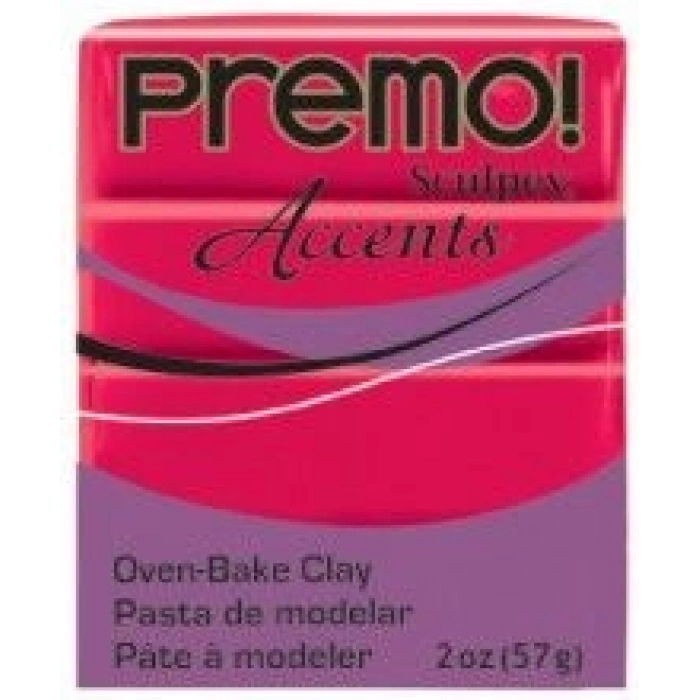 Sculpey Premo Accents Ekstra Efektli Polimer Kil 5044 Red Translucent