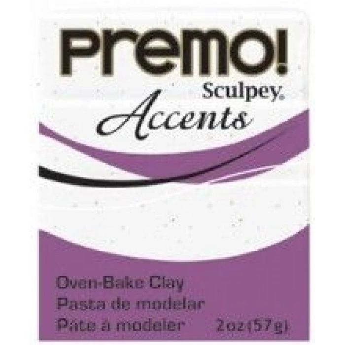 Sculpey Premo Accents Ekstra Efektli Polimer Kil 5061 White Granite