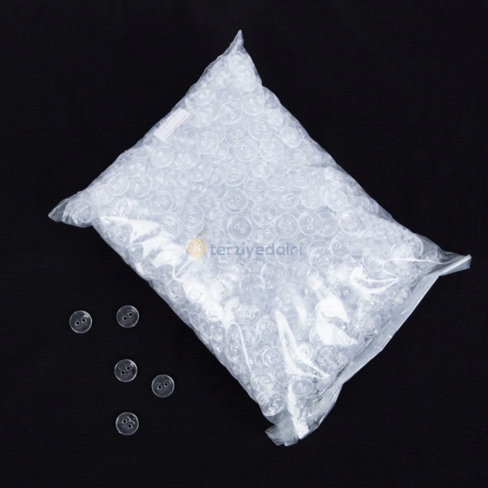 Şeffaf Düğme 100 Adet 2cm