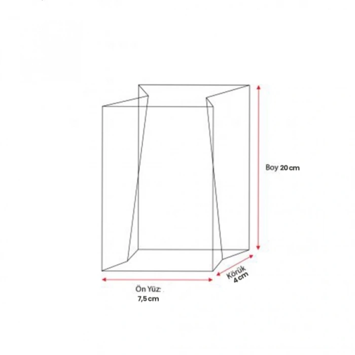 ŞEFFAF KARE TABANLI POŞET (7,5X21) 50 adet