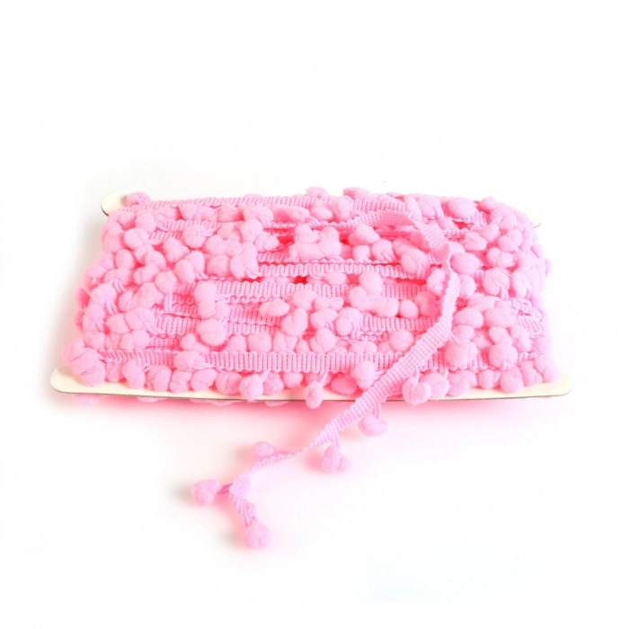 Şeker Pembe Ponpon Şerit