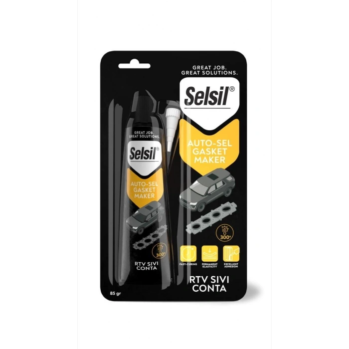 Selsil Auto-Sel RTV Sıvı Conta 85 Gr Tüp Kırmızı