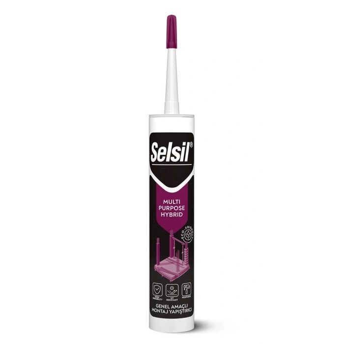 Selsil Hibrit Mastik Klasik 50 Shore A MS Polymer 290 ml Beyaz