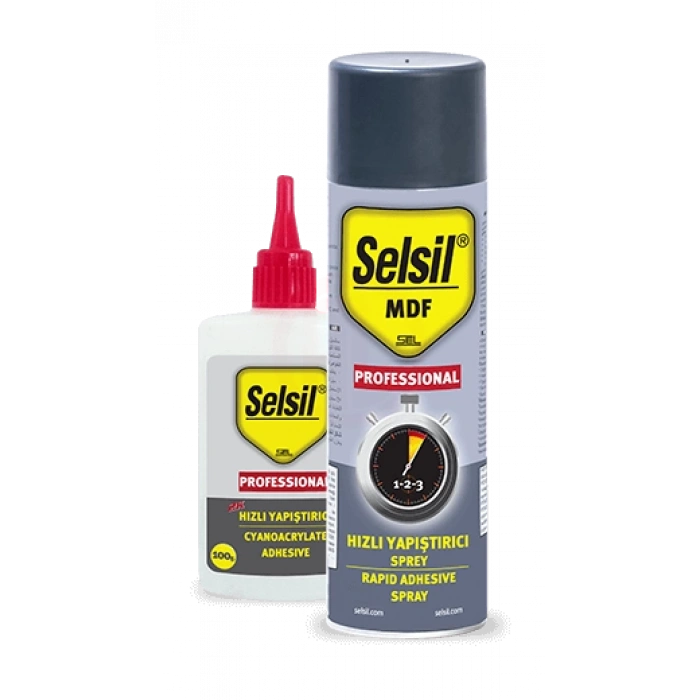 Selsil MDF Kit Hızlı Yapıştırıcı Set 200 ml + 50 Gr