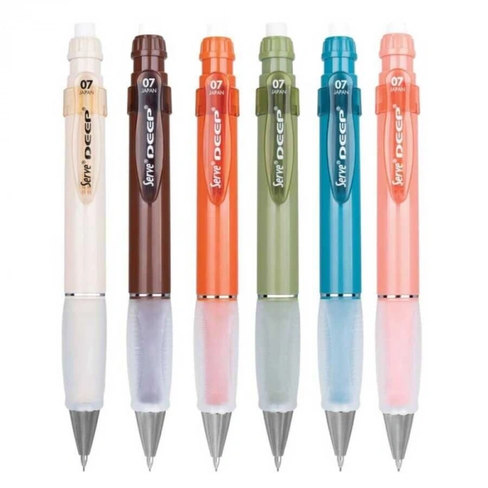 Serve Deep 0.7 mm Mekanik Versatil Kalem Toprak Tonları 6lı Set