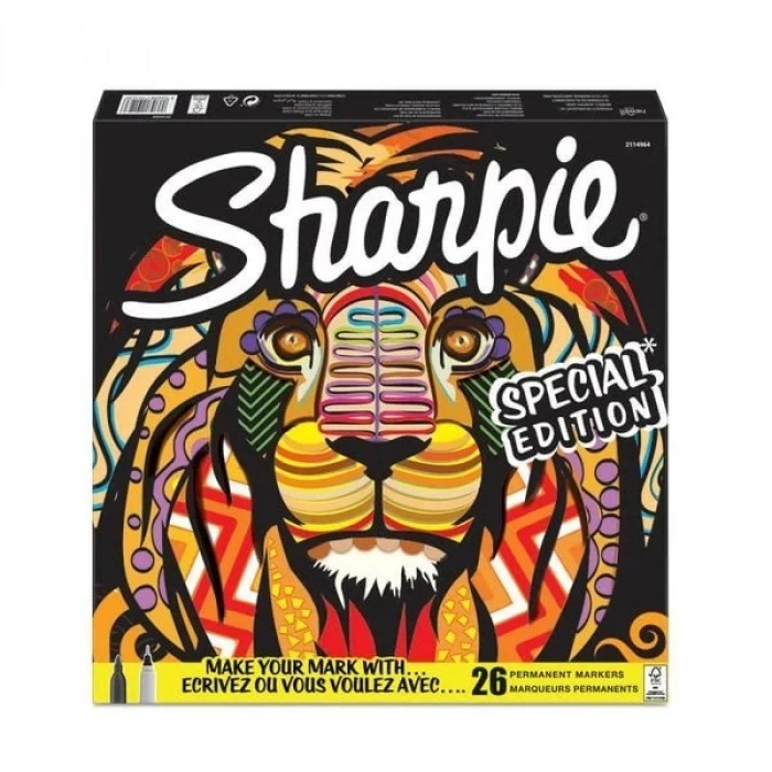 Sharpie Permanent Markör Fine 26 lı Set Aslan