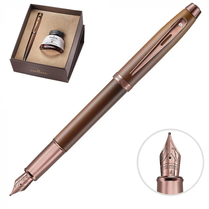 Sheaffer 9374-0 100 Serisi Dk(m) Kahve+mürekkep Set