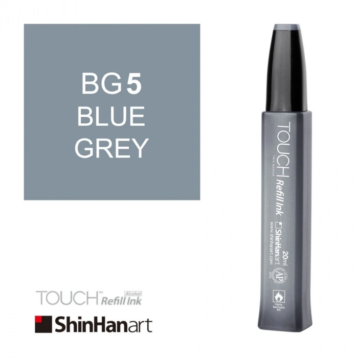 Shinhanart Touch Ink Alkol Bazlı Mürekkep 20ml BG5 Blue Grey