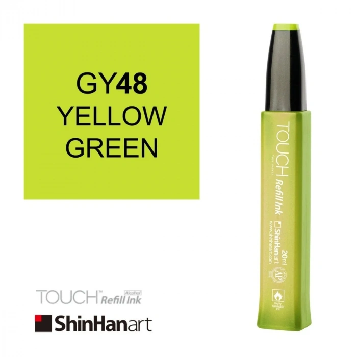 Shinhanart Touch Ink Alkol Bazlı Mürekkep 20ml GY48 Yellow Green