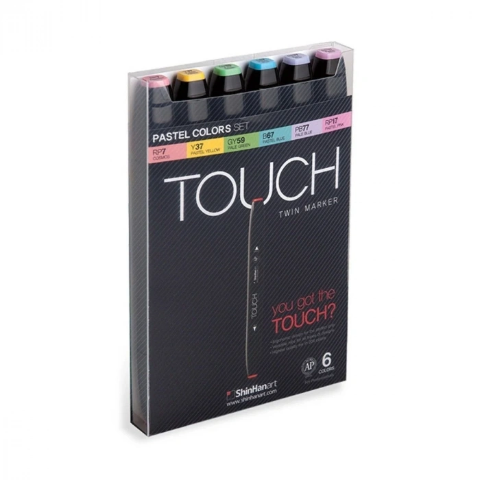 Shinhanart Touch Twin Marker 6li Set Pastel Renkleri