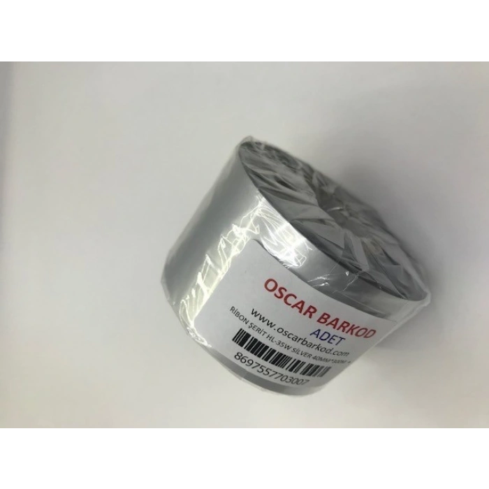 SİLVER (GÜMÜŞ) TEKSTİL RESİN RİBON 40 X 300 METRE