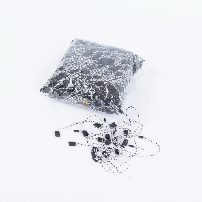 Siyah-Beyaz Kilitli Etiket İpi