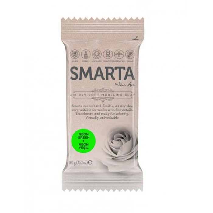 Smarta Havayla Kuruyan Modelleme Hamuru 100 gr. NEON YEŞİL