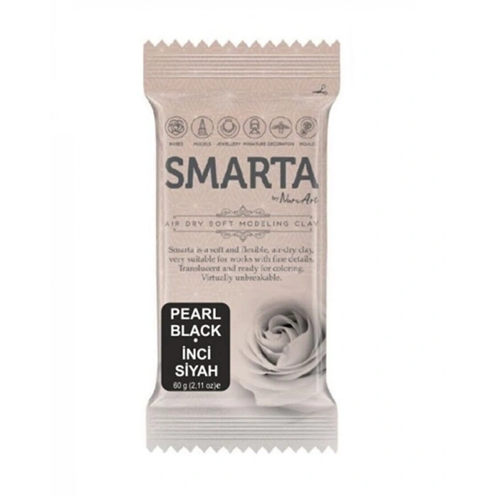 Smarta Havayla Kuruyan Modelleme Hamuru 60 gr. METALİK SİYAH İNCİ