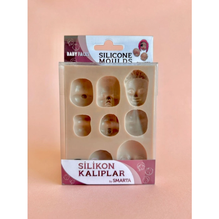 Smarta Silicone Moulds Silikon Epoksi ve Polimer Kil Kalıbı BABY FACES