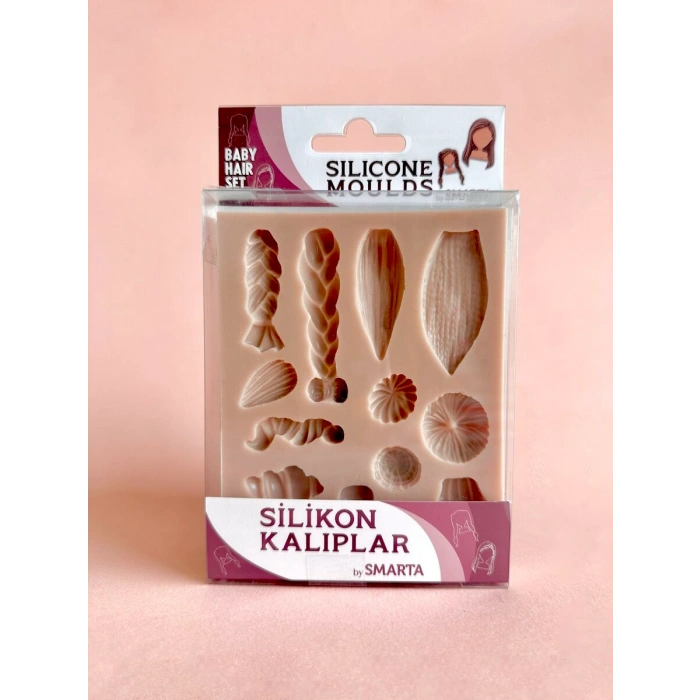 Smarta Silicone Moulds Silikon Epoksi ve Polimer Kil Kalıbı BABY HAIR SET